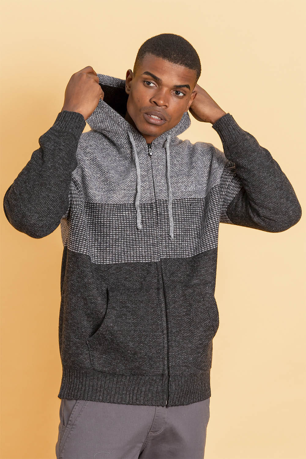 Chaleco Sherpa Full Zipper Cozy Gris Gangster
