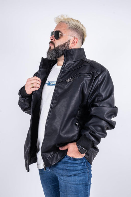 Chaqueta PU Biker Negro Gangster - Gangster