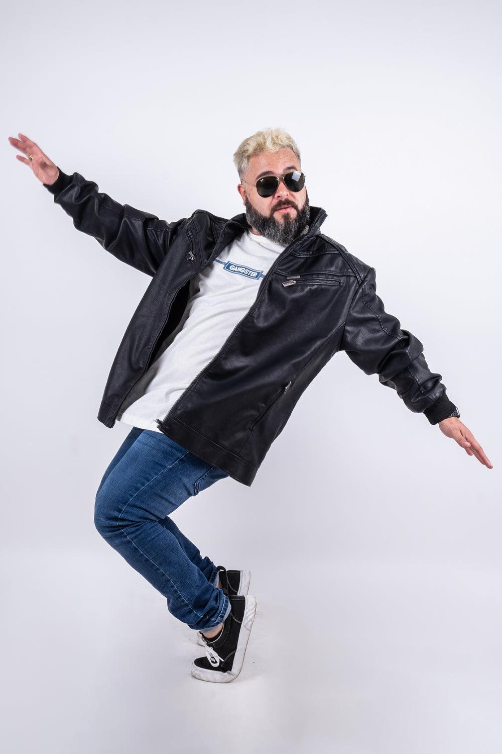 Chaqueta PU Biker Negro Gangster - Gangster