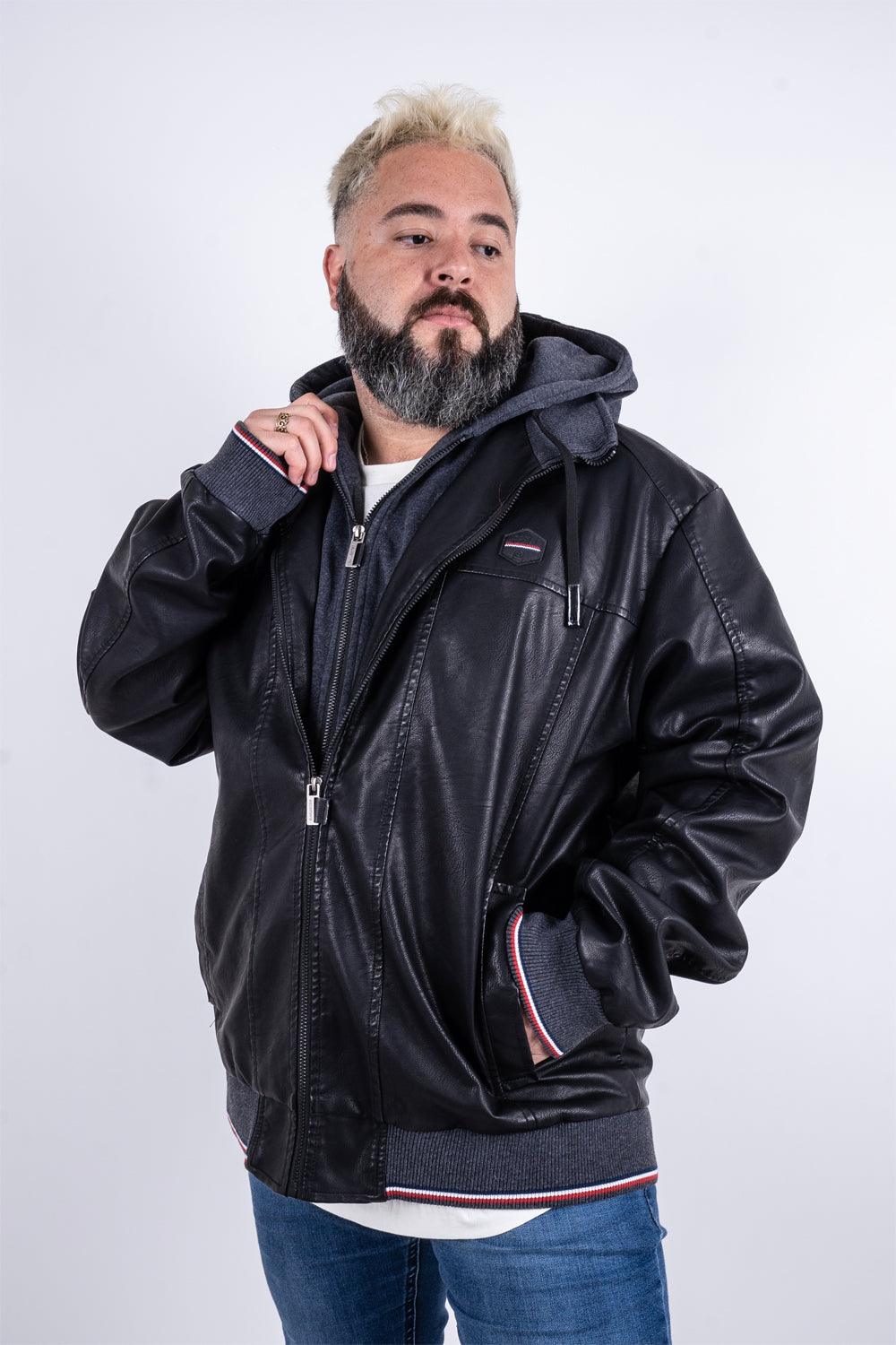 Chaqueta PU Leather Negro Gangster - Gangster