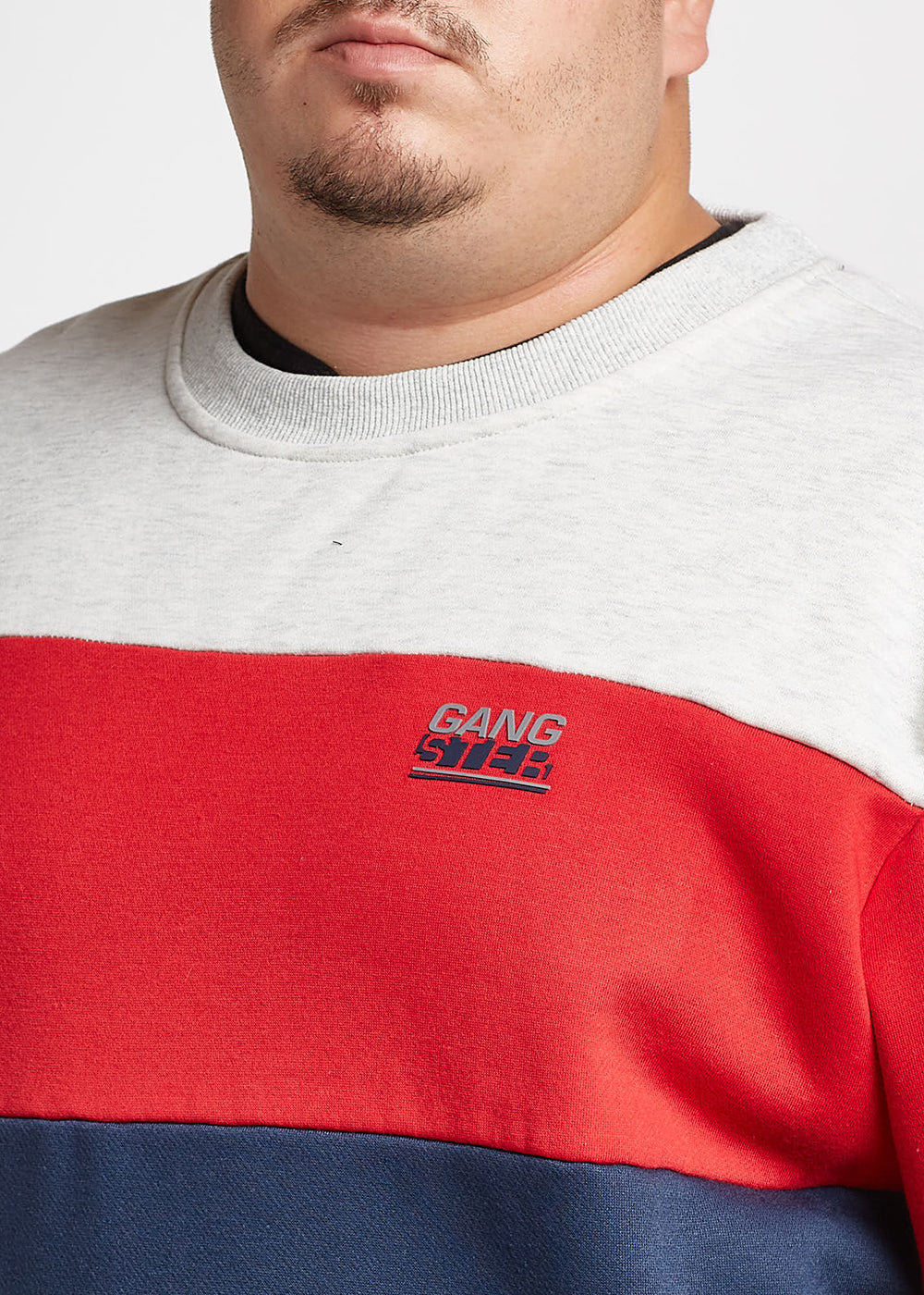 Plus Poleron Sweatshirt Chest Azul Gangster