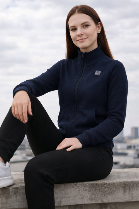 Polerón Full Zipper Classic Azul Marino