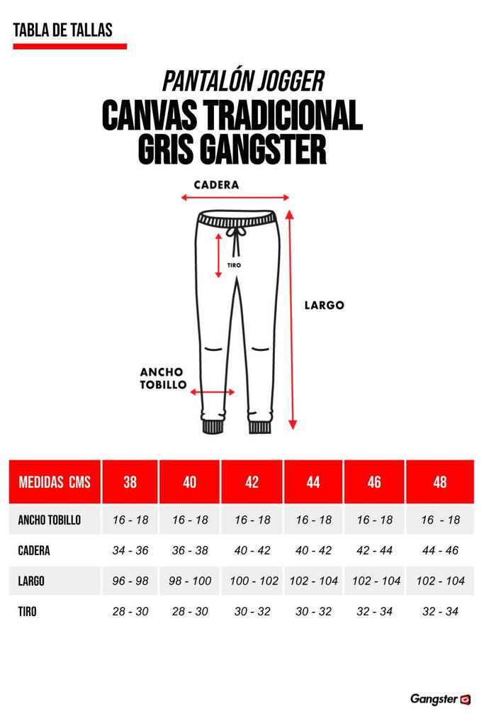 Pantalon Jogger Canvas Tradicional Gris Gangster