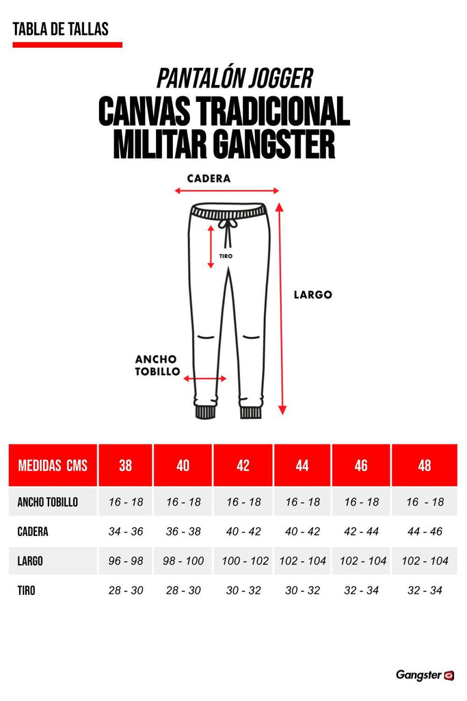 Pantalon Jogger Canvas Tradicional Militar Gangster