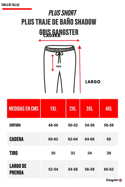 Plus Traje de Baño Shadow Gris Gangster