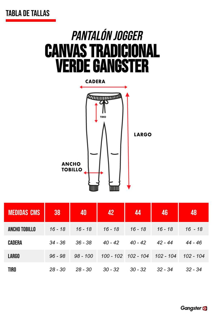 Pantalon Jogger Canvas Tradicional Verde Gangster - Gangster