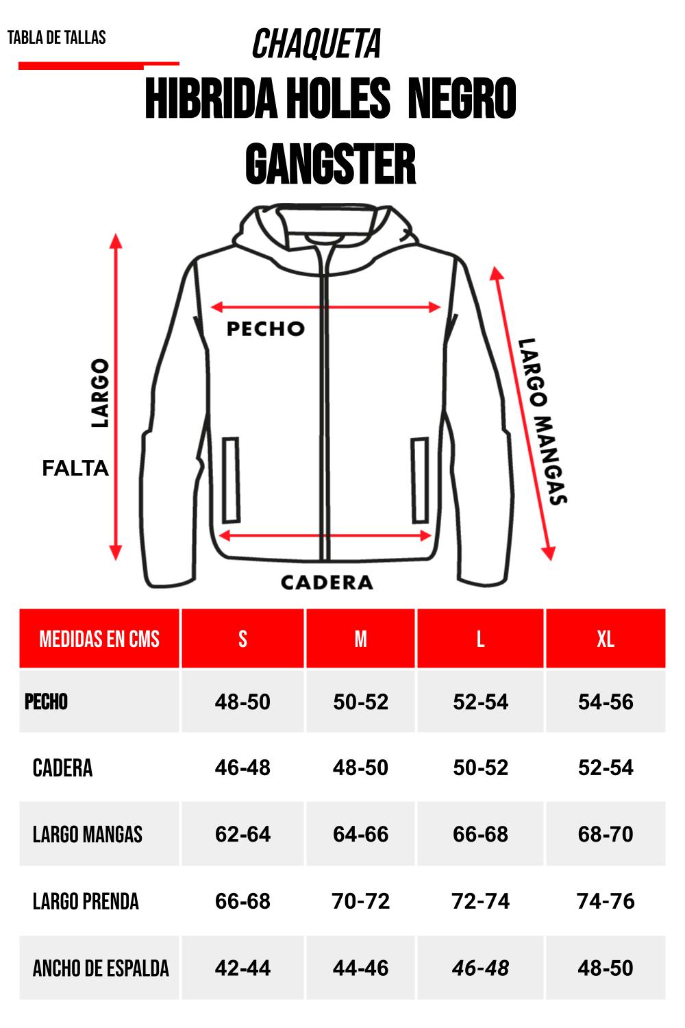 Chaqueta Híbrida Sintesis Negro Gangster
