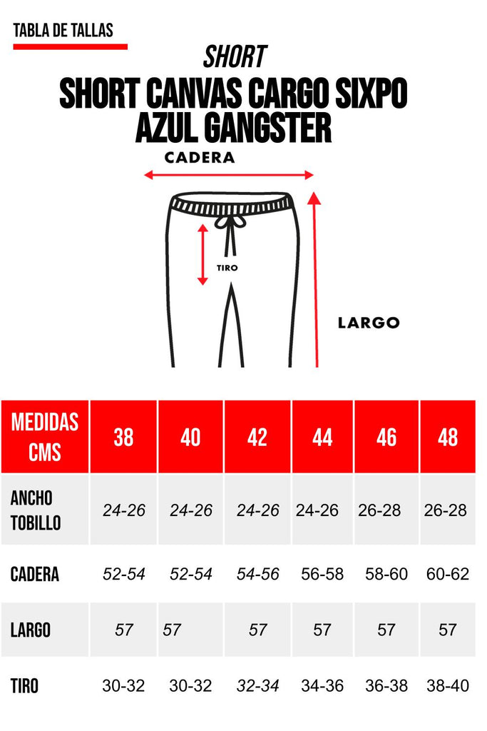 Short Canvas Cargo Sixpo Azul Gangster