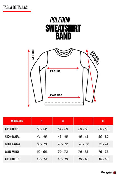 Poleron Crew Band Azul Marino Gangster - Gangster
