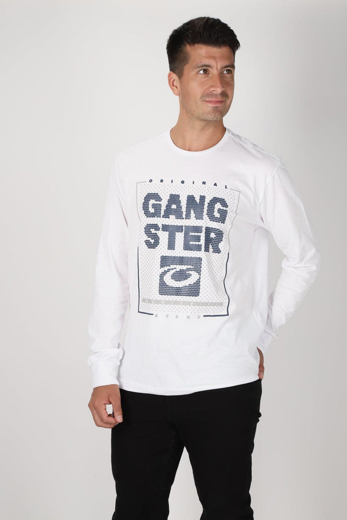 Polera ML Fore Blanco Gangster - Gangster