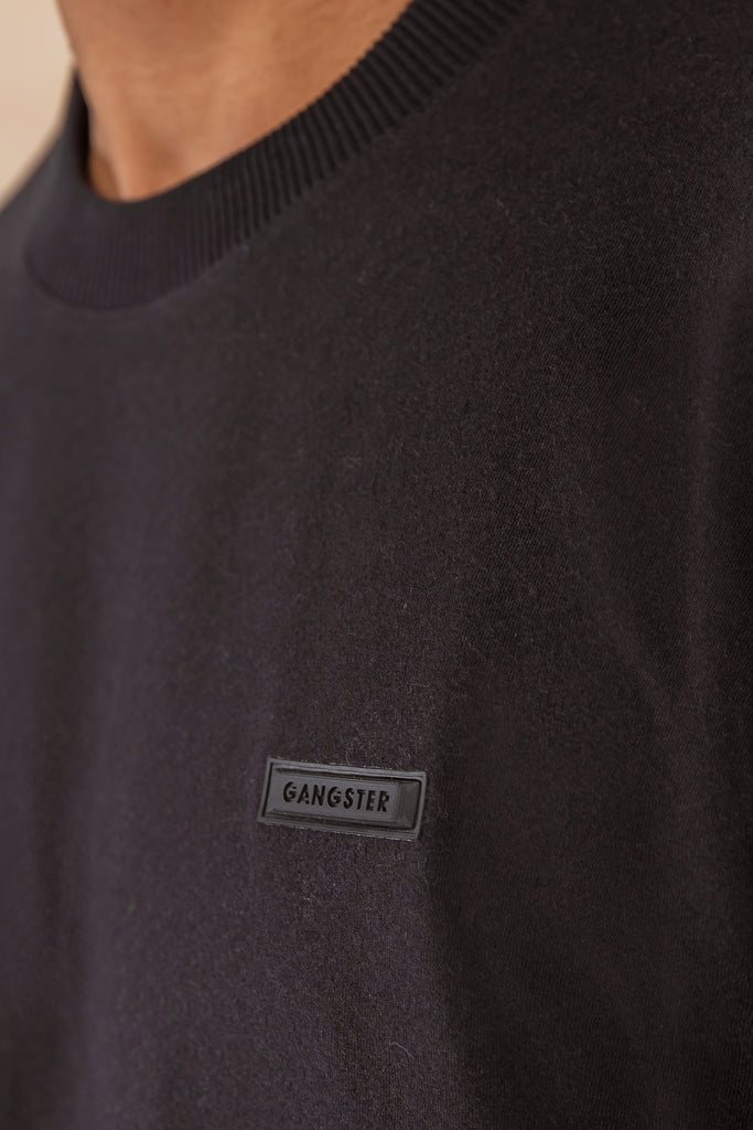Polera Ml Basica Core Negro Gangster