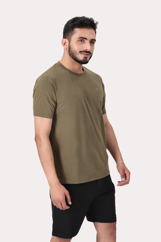 Polera Mc Basica Colombus Verde Militar