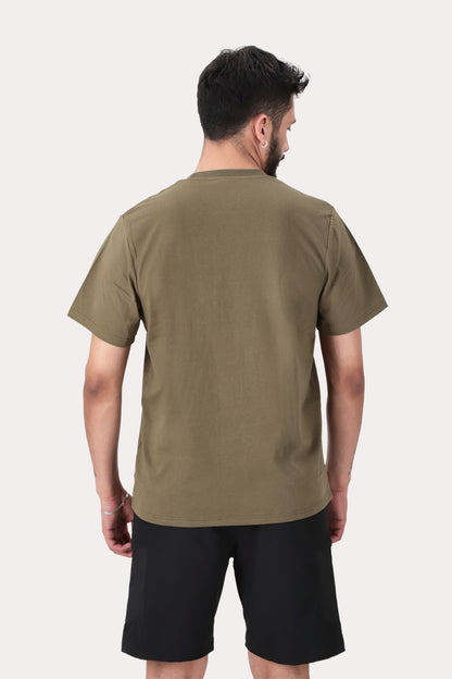Polera Mc Basica Colombus Verde Militar
