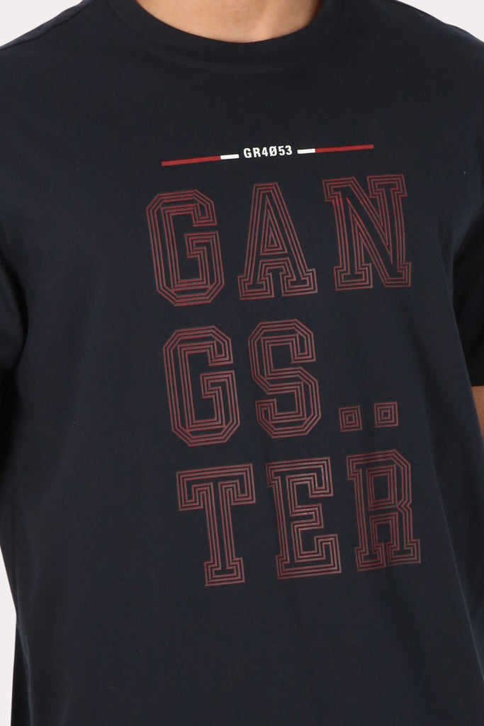 Polera Mc Básica  Mundau Azul Gangster