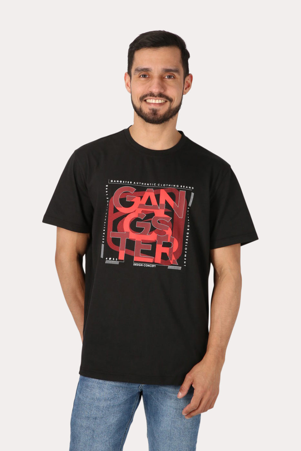 Polera Mc Básica  Forte Negro Gangster
