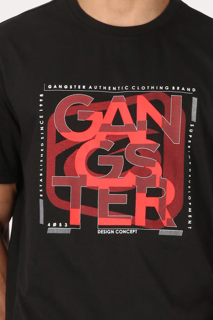 Polera Mc Básica  Forte Negro Gangster