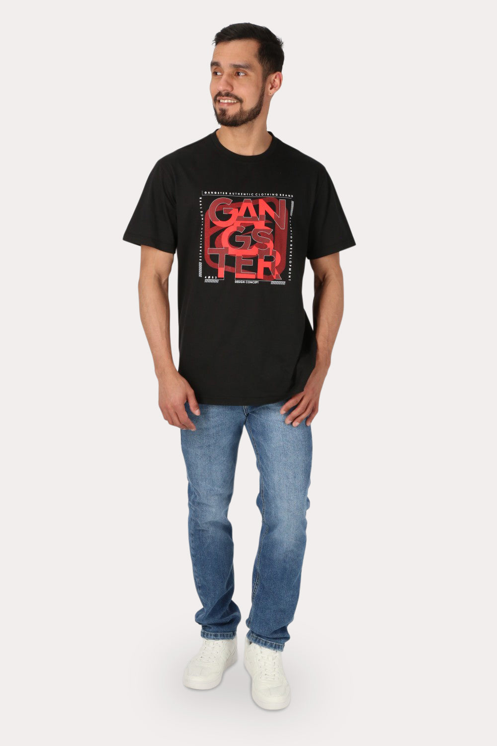 Polera Mc Básica  Forte Negro Gangster