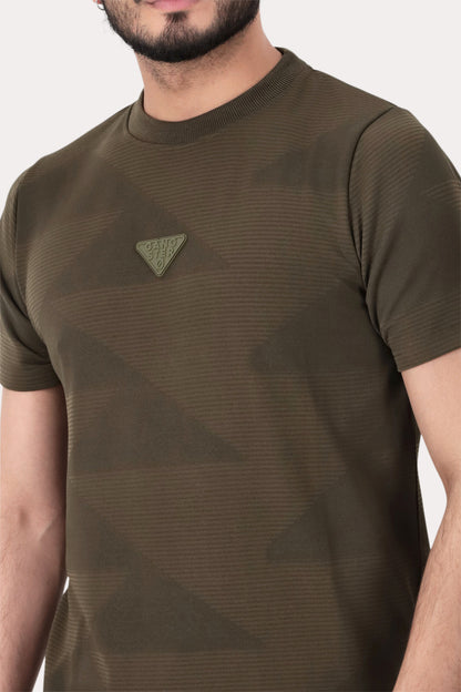 Polera Mc Jaquard Dyckman Verde Oliva