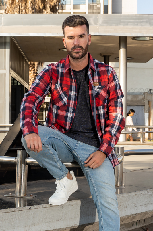 Camisa Franela  ML Fireside Rojo Gangster