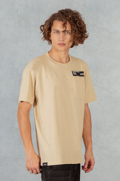 Polera Mc Especial Patch Beige Overcore
