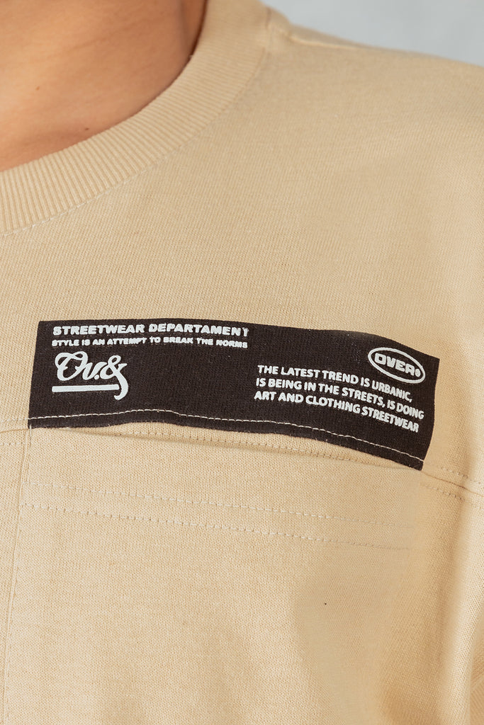 Polera Mc Especial Patch Beige Overcore