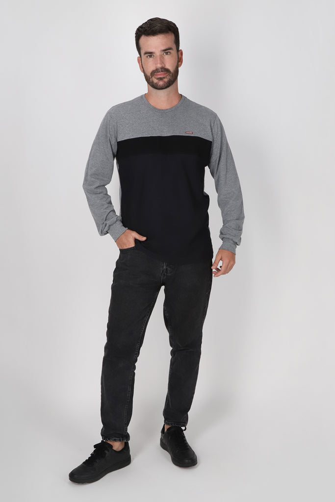 Polera ML Bond Gris Oscuro Gangster