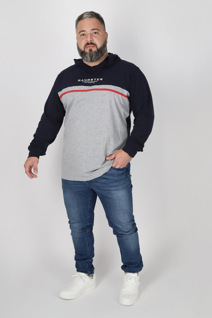 Plus Polera Manga Larga Refresh Gris Gangster