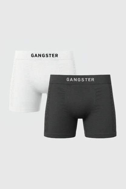 Calzoncillo Calzoncillo Poliamida Duo Gris/Blanco