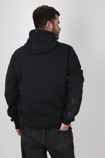 Polerón Full Zipper Fleece Nitty Negro Gangster