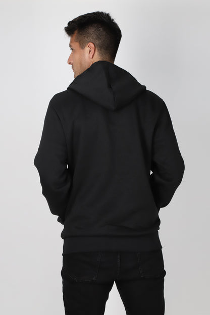 Poleron Full Zipper Cozy Negro Gangster