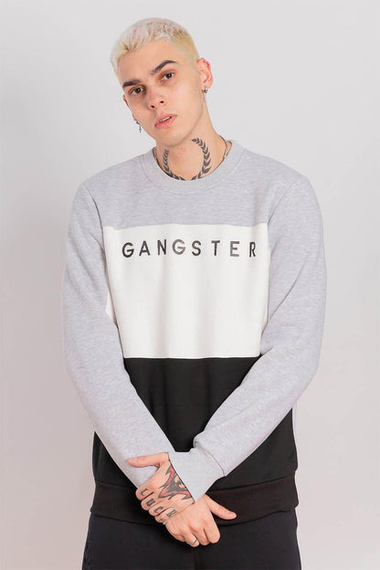 Polerón Crew Fleece Fundamental Gris Gangster - Gangster