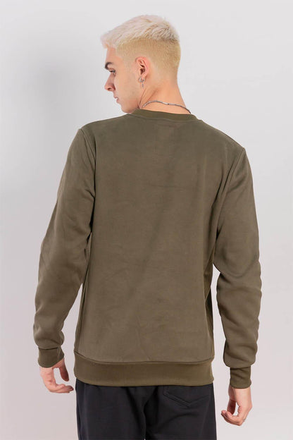 Polerón Crew Fleece Crucial Verde Gangster - Gangster
