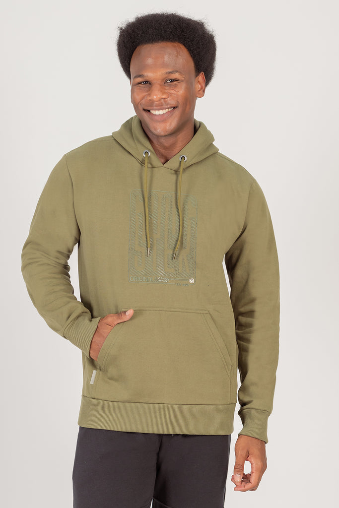 Poleron Hoddie Fleece Forest Verde Gangster