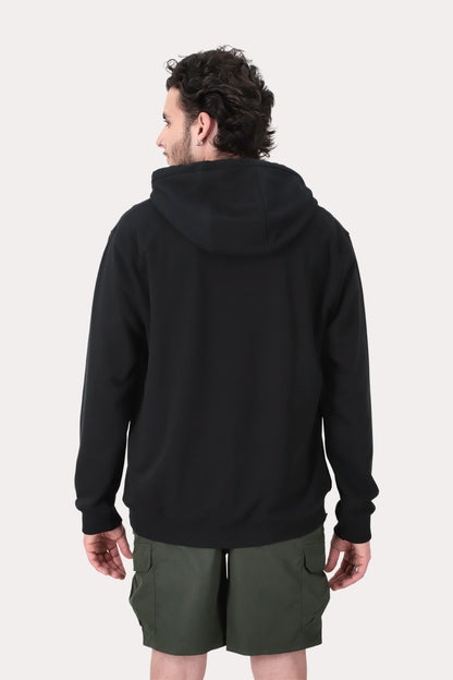 Poleron Hoodie  Fleece Astoria Negro