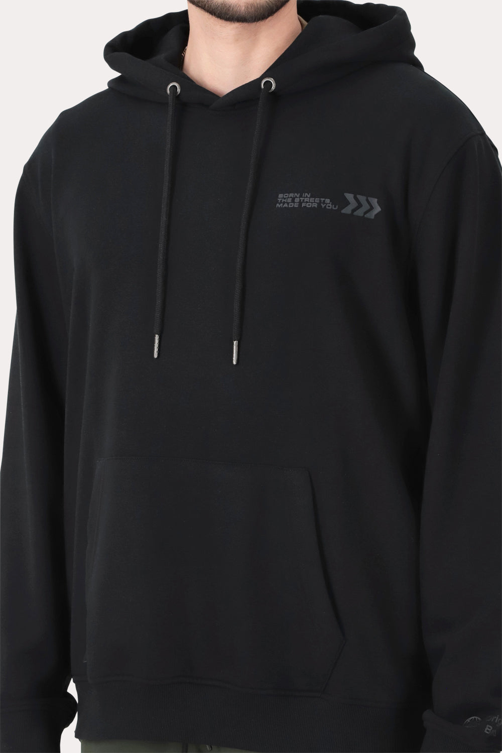 Poleron Hoodie  Fleece Astoria Negro