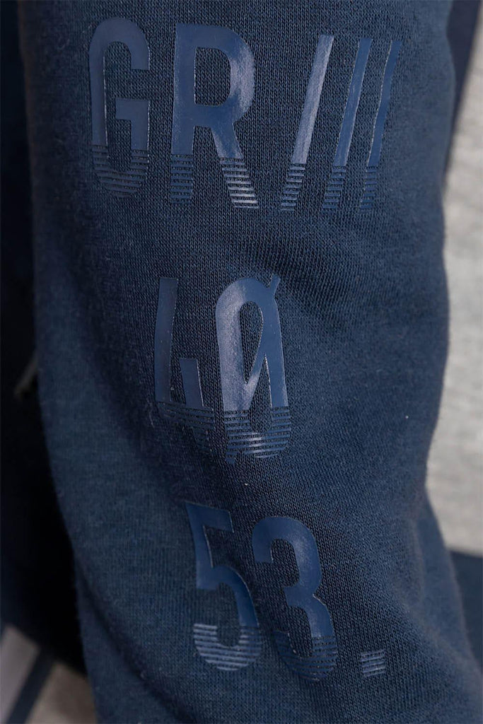 Polerón Full Zipper Fleece Detail Azul Gangster - Gangster