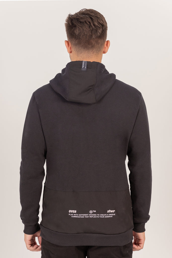 Poleron Full Zipper Fleece Titan  Negro Overcore