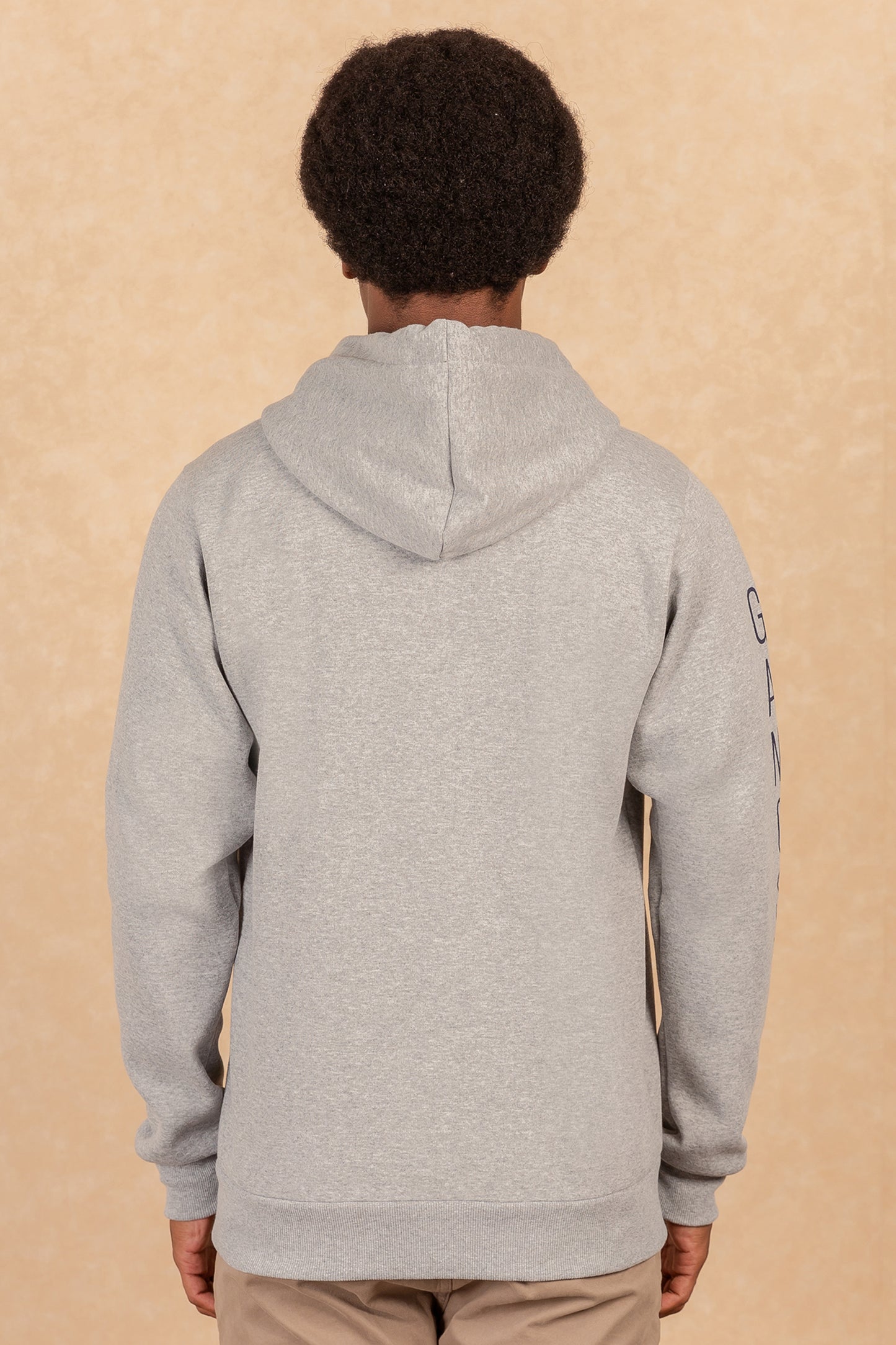 Poleron Full Zipper Fleece Border Azul Marino Gangster