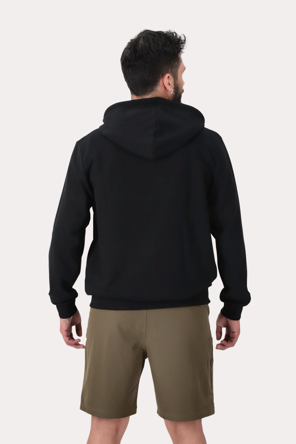 Poleron Full Zipper Fleece Logan Negro
