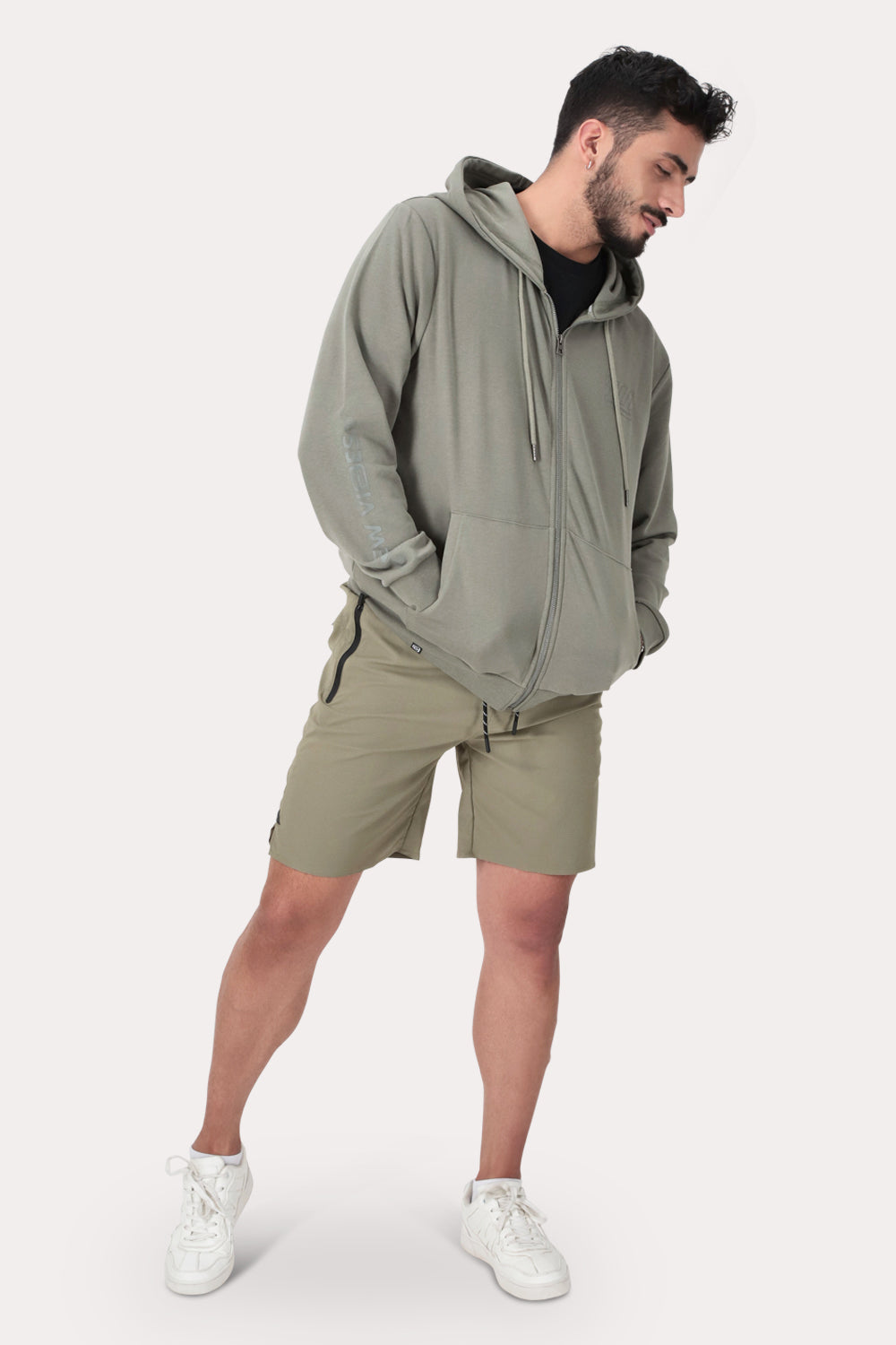 Poleron Full Zipper Fleece Damen Verde Militar