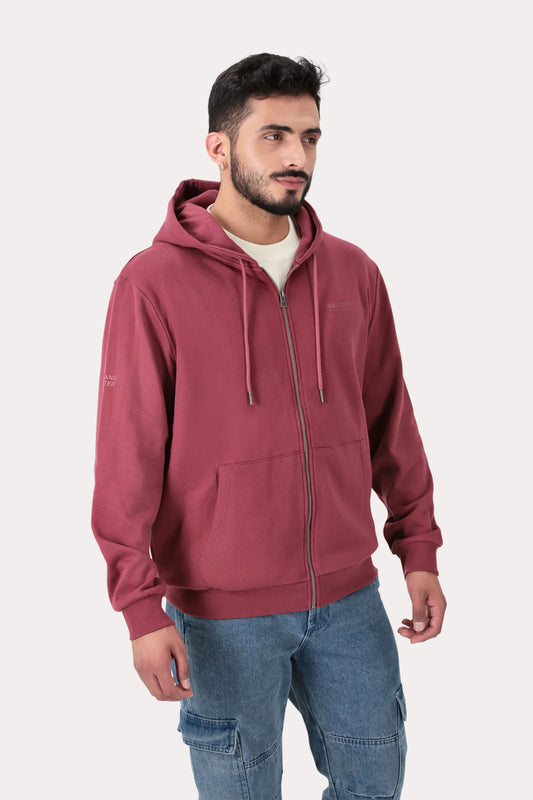 Poleron Full Zipper Fleece Addison Vino