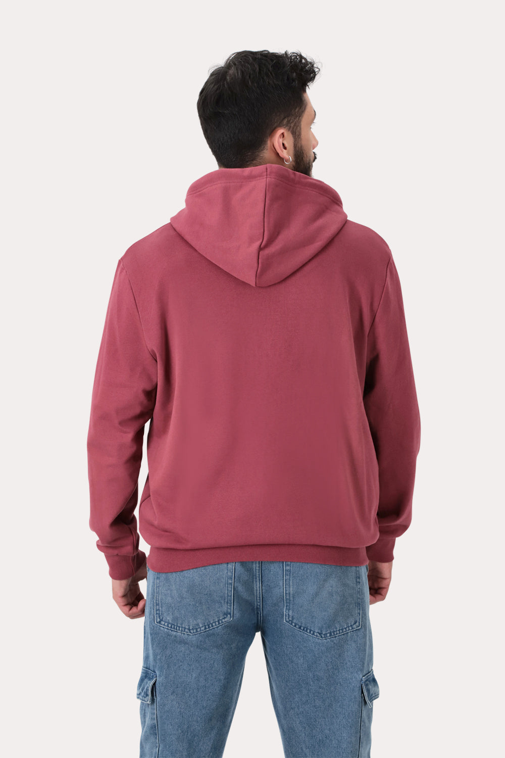 Poleron Full Zipper Fleece Addison Vino