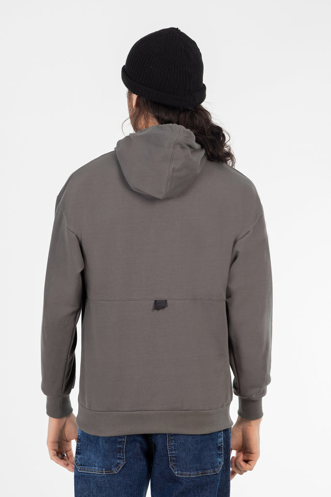 Poleron Full Zipper Fleece Peace  Gris Overcore