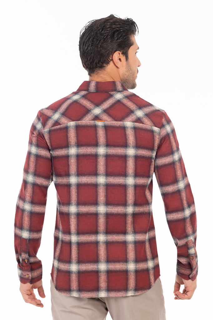 Camisa Ml Franela Redwood Rojo Gangster