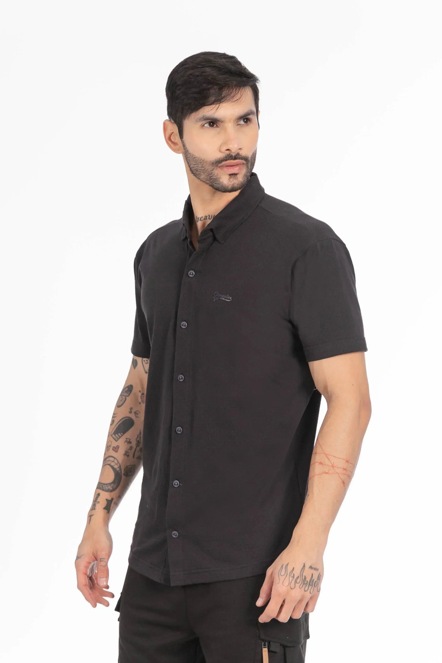 Camisa Camisa Textura Roos Azul Marino