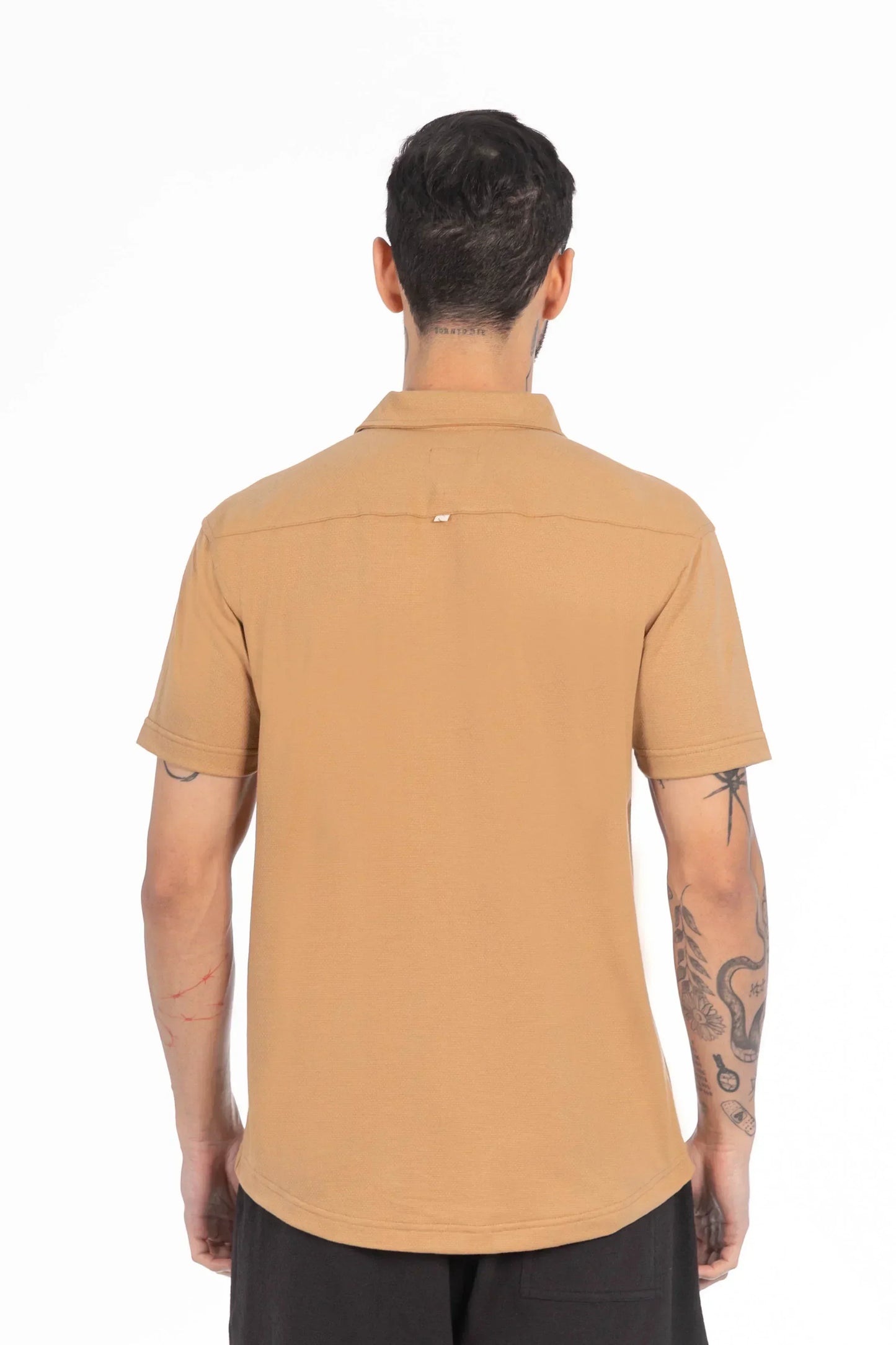 Camisa Camisa Textura Howard Café Claro
