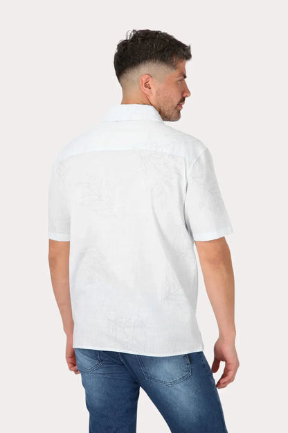 Camisa Mc Algodón Pina Celeste Gangster