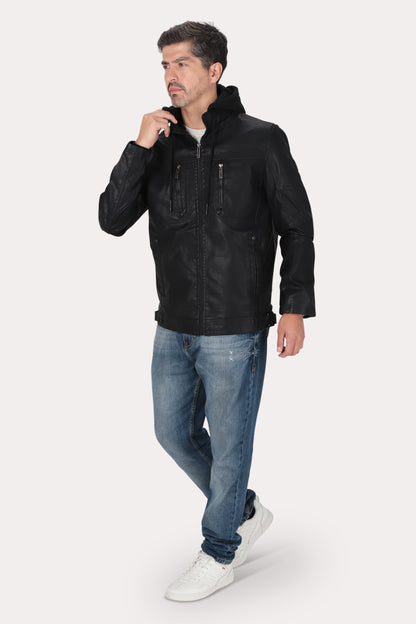 Chaqueta Pu Blacktide Negro Gangster