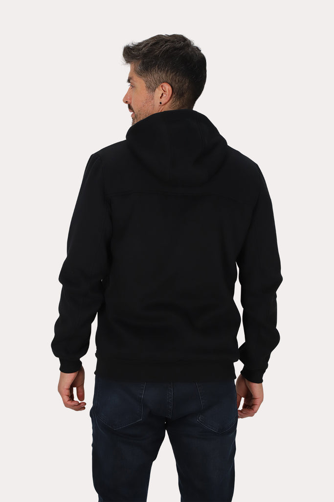 Poleron Full Zipper Fleece Beacon Negro Gangster