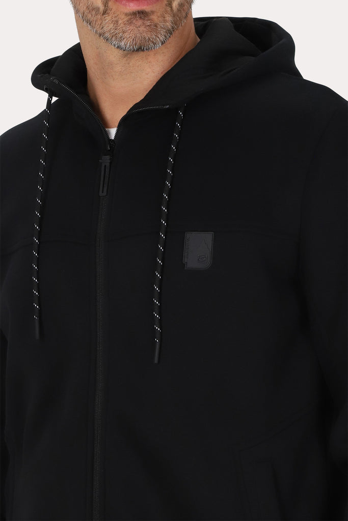 Poleron Full Zipper Fleece Beacon Negro Gangster